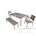 Garden furniture polywood picnic bench set table and benches